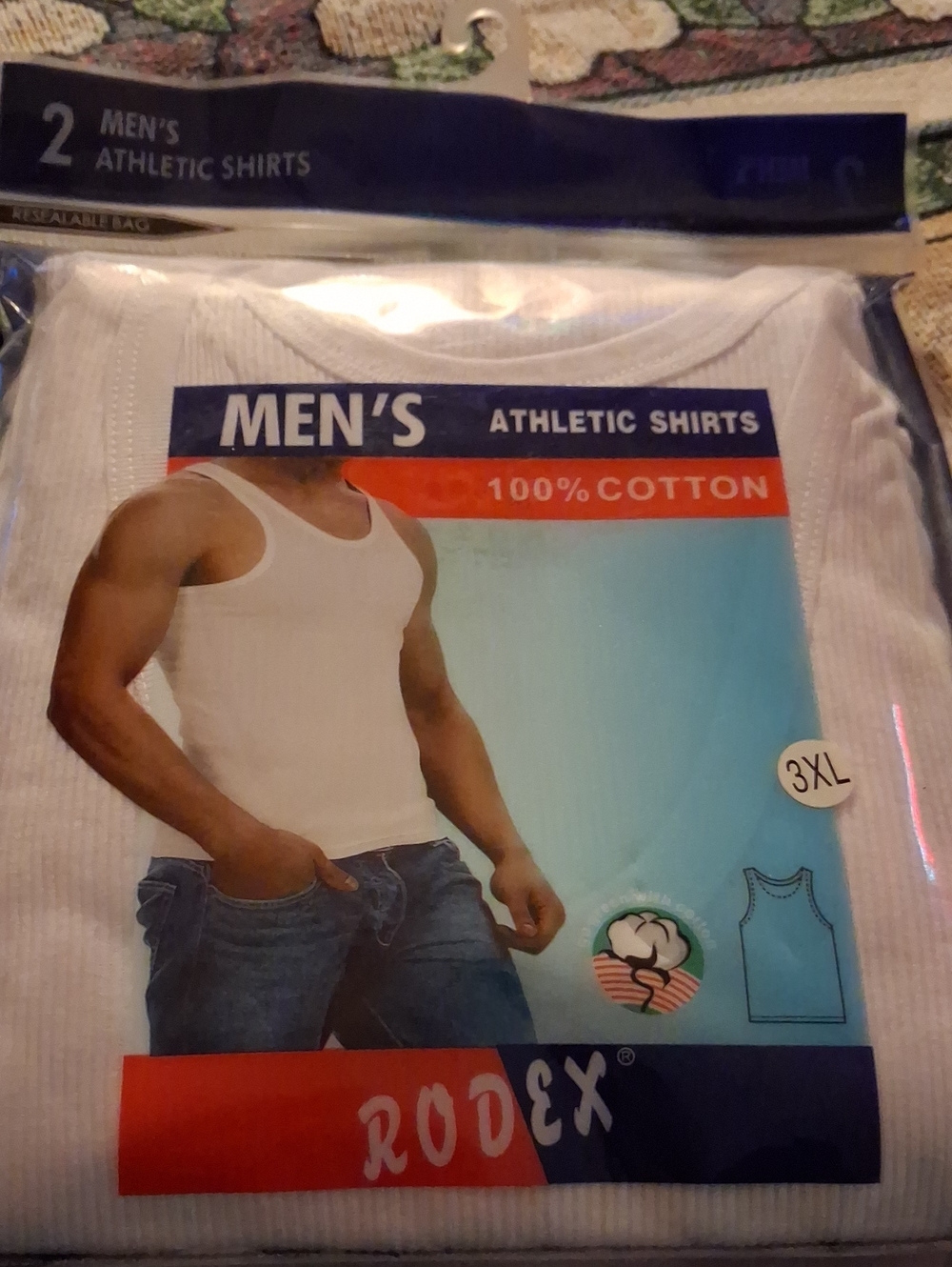 Men's White Short-Sleeve Athletic Tank - 3XL